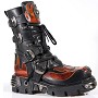 Hoge schoen, Boot M. 107- S1 zwart/rood Hoge schoen, Boot M. 107- S1 zwart/rood